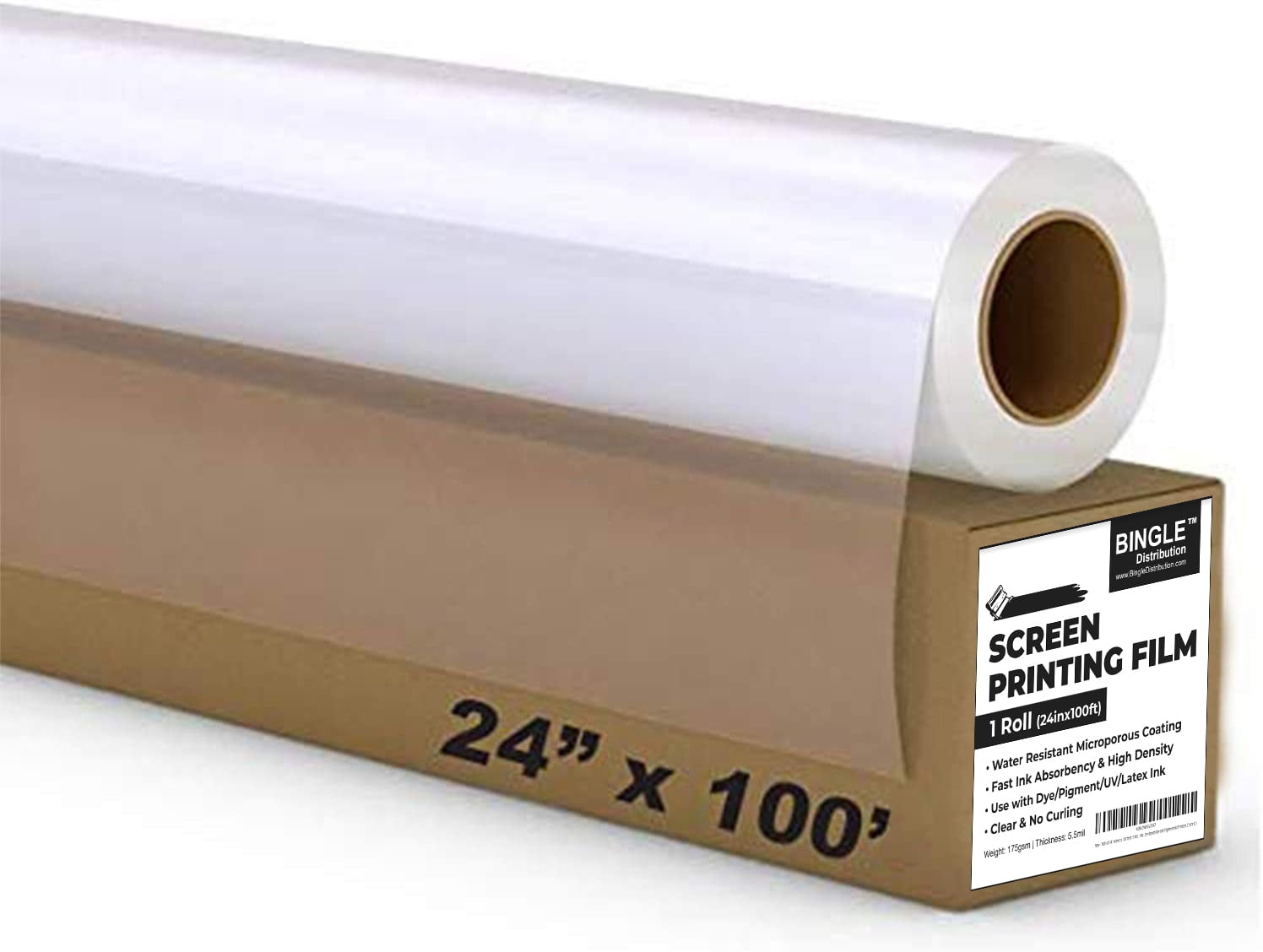 Transparency Film for Inkjet Printer 24" x 100FT Roll 5MIL Waterproof ...