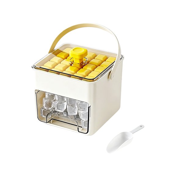 Transparency Ice Cubes Tray with Sealing Lid Double Layer Food-Grade Ice Maker for Drink Whiskeys Cocktails Use