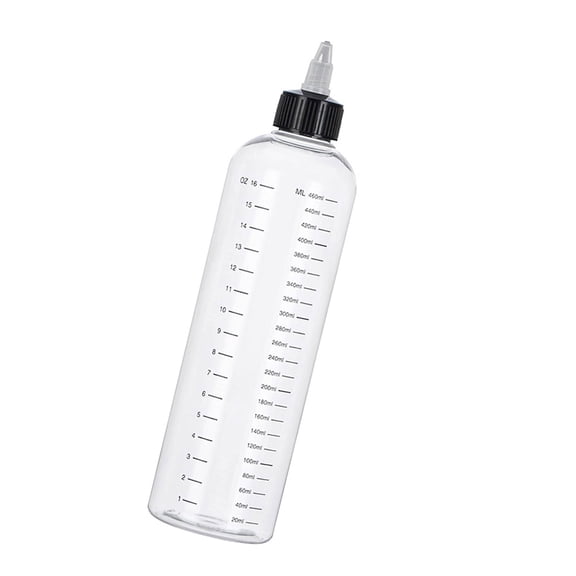 Transparency Liquid Bottle 500ml Squeeze Design Hair Applicator Bottle For Hair Dyes Cleaning Solution Essential