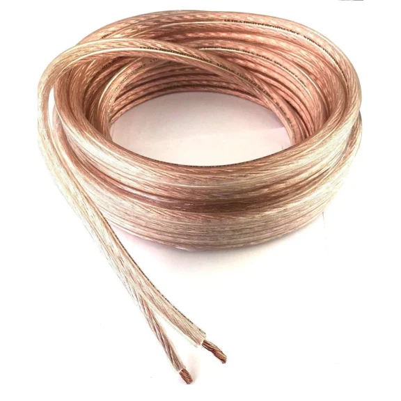 BUTTERFLY- Transparent 14 Awg True Gauge 25 Ft Purecopper Marine Car Speaker Cable Wire Us