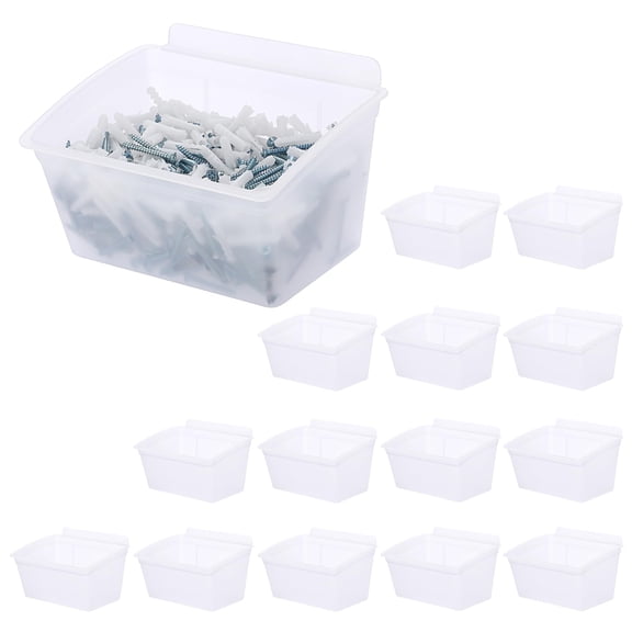 Transparent 15 Slatwall Storage Bins Workshop Organization