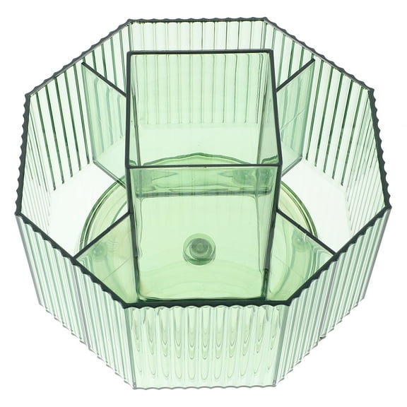 Transparent 5-grid 360-degree Rotating Large-capacity Stationery Storage Pen Holder Makeup Organizer for Desk Bulk Office Student The Pet