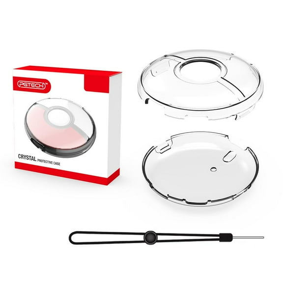 Transparent (A) $ Applicable to Pokmon GO Plus+ Game PC Crystal Shell Elf Ball Transparent PC Hard Shell with Hand Strap