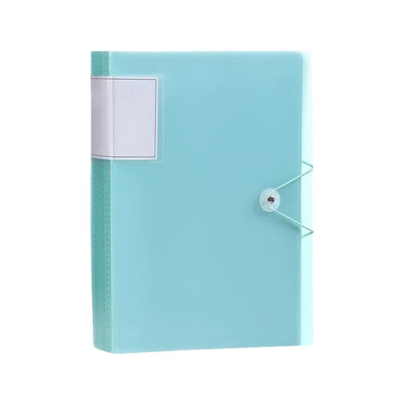 Transparent A4 Expanding File Folder Elastic Band Closure Color Document Organizer Pocket Storage Holder Green