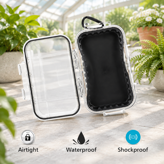 Transparent ABS Waterproof Hard Shell Dry Box for Camping Fishing and Outdoor Storage