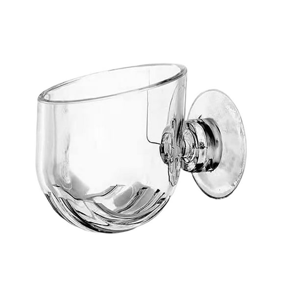 Transparent Acrylic Aquatic Potwith Suction Cups. for Fish Tanks, Oval Shape. Durable, for Aquatic Plants
