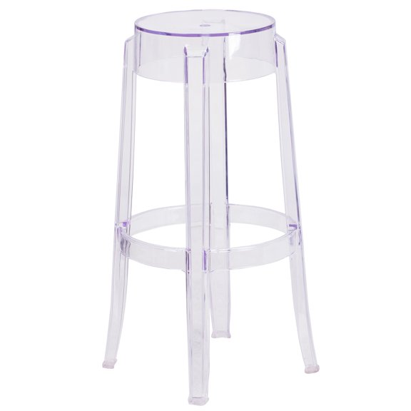 Transparent Acrylic Bar Stool Standard Color 29.75 Inch Height