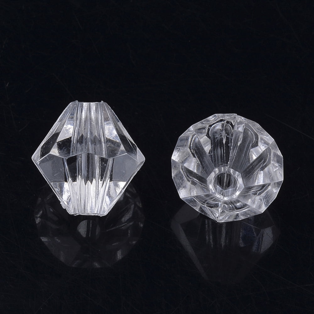 Transparent Acrylic Beads Bicone Clear 19.5~20x19mm Hole: 2.6mm about 167pcs/500g