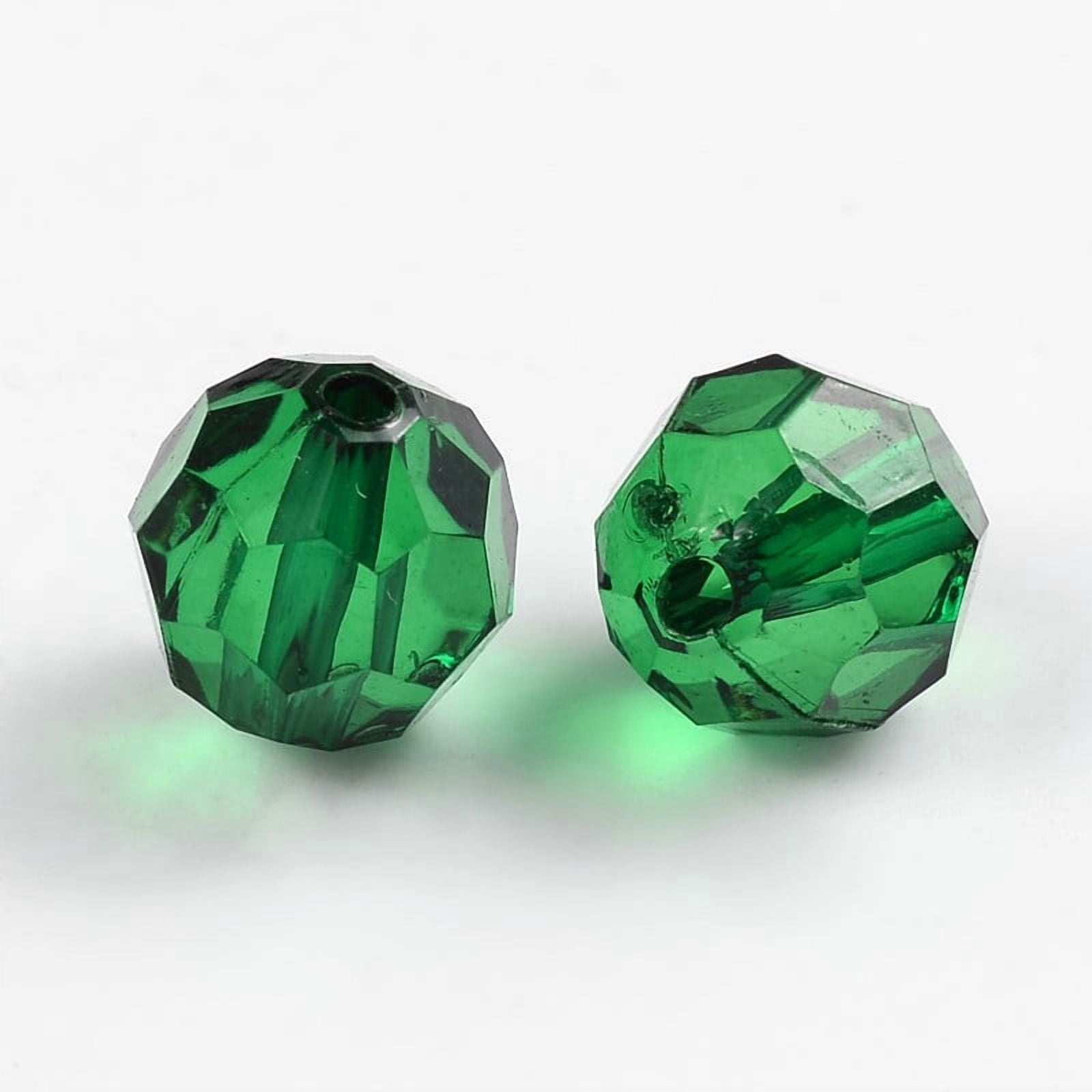 Transparent Acrylic Beads Faceted Round Sea Green 12mm in diameter hole: 2mm 568pcs/500g