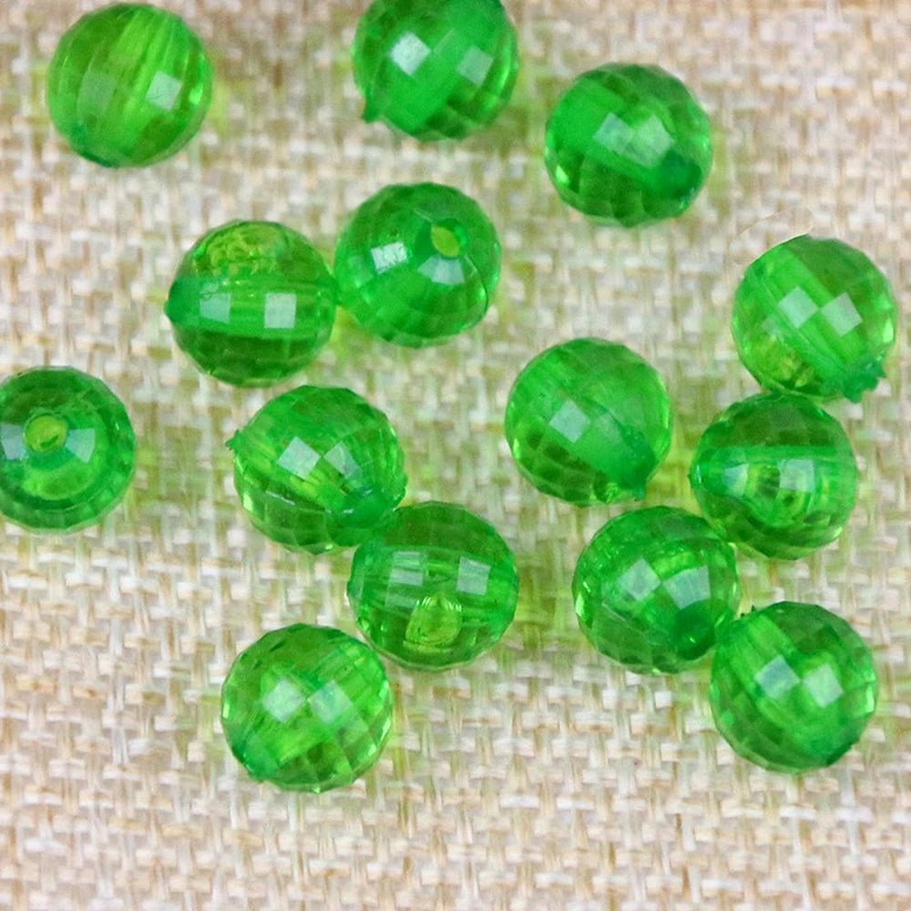 Transparent Acrylic Beads Round Green 6mm 5480pcs/500g