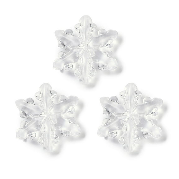 Transparent Acrylic Beads Snowflake Clear 30.5x8mm Hole: 1.6mm Acrylic