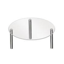 Transparent Acrylic Cake Display St with Metal Base 3-Tier Dessert Tower for Cupcakes & Pastries Wedding,Birthday & Party Serving Rack