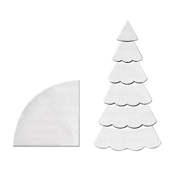 Transparent Acrylic Christmas Tree Quilting Set, Furenl Handmade Acrylic Tree Quilting Set - 7Pcs, Size: 15 Inches, Fabric Christmas Tree Sewing Template