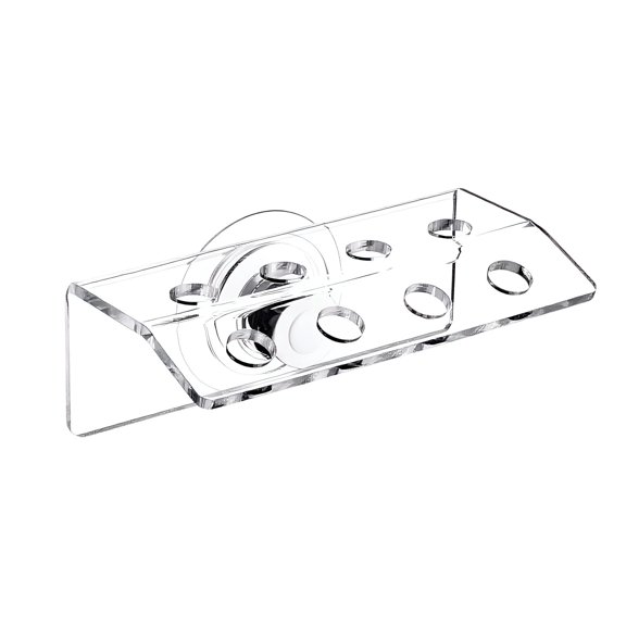Transparent Acrylic Coral Frag Rack, Reef Tank Coral Frag Holder with Multiple Holes, Enhanced Sturdy Base, Rounded Edges, 5.5 x 3.1 x 2.4 in for SPS Button Corals Growth