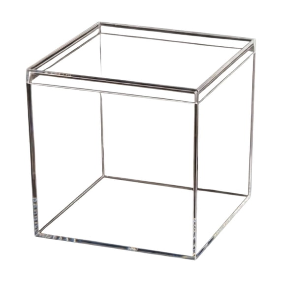 Transparent Acrylic Cube Storage Box, Clear Plastic Desktop Organizer for Cosmetics and Stationery, Stackable Jewelry Display Case, Multi-Purpose Small Storage Case