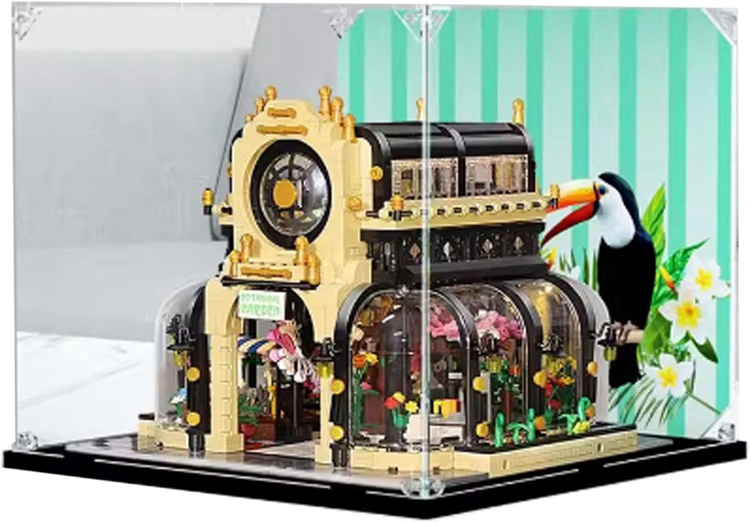 Transparent Acrylic Display Case for Lego 16019 Botanical Garden Model Dustproof Display Case，Compatible with Lego 16019 (Display Case Only, Model Not Included)