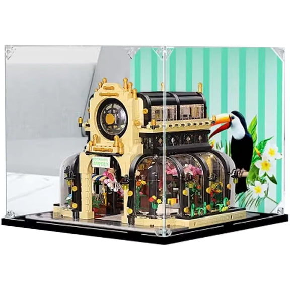 Transparent Acrylic Display Case for Lego 16019 Botanical Garden Model Dustproof Display CaseCompatible with Lego 16019 (Display Case Only, Model Not Included)
