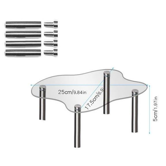 Transparent Acrylic Display Shelf Birthday Cupcake Handmade Display Shelf