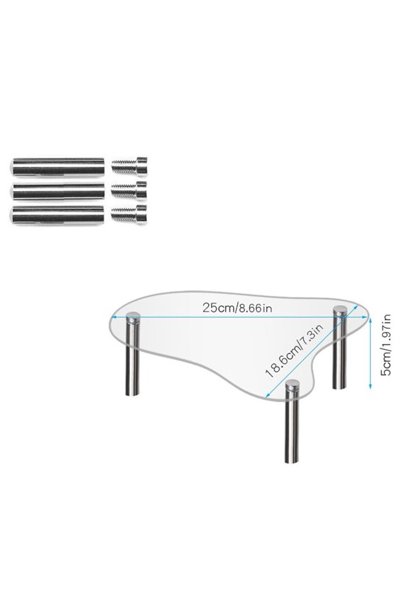 Transparent Acrylic Display Shelf Wedding Cupcake Handmade Display Shelf