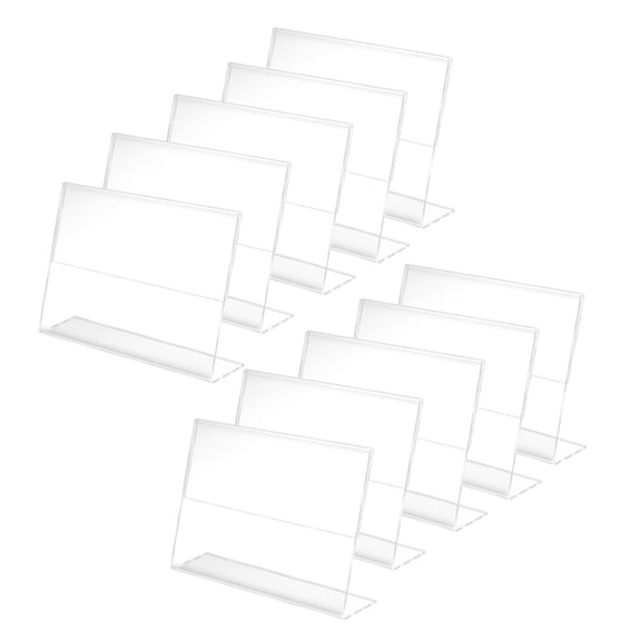 Transparent Acrylic Display Stand Picture Poster Frame Desk Table Card Holder Price Tags Seat Label Home Decor