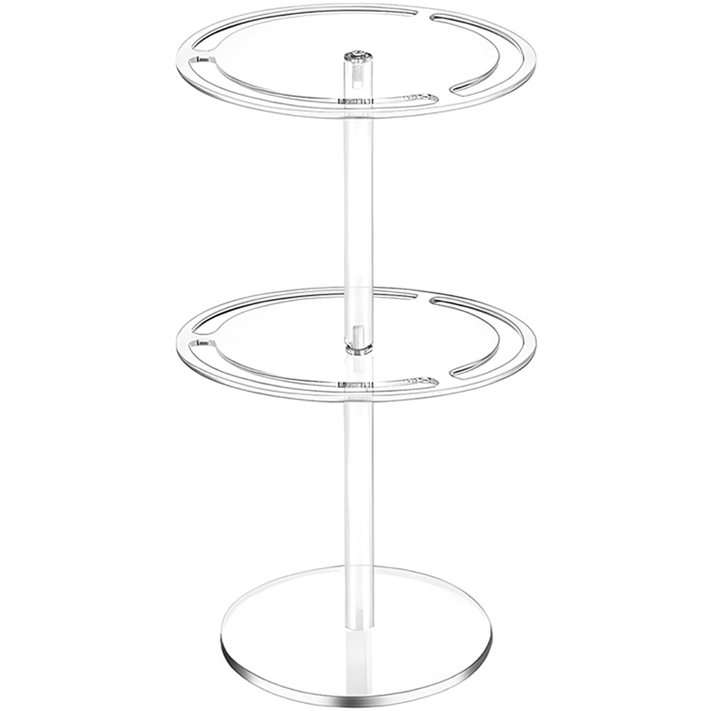 Transparent Acrylic Double Layer Glasses Display Stand Rotatable ...