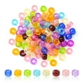 thumbnail image 1 of Transparent Acrylic European Beads Large Hole Barrel Beads Mixed Color 9x6mm Hole: 4mm 100pc, 1 of 5