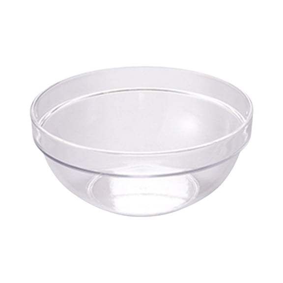 Transparent Acrylic Mixing Bowl - Round, Food-Grade, Dishwasher Safe - for Kitchen Cooking, Fruit Dessert Serving