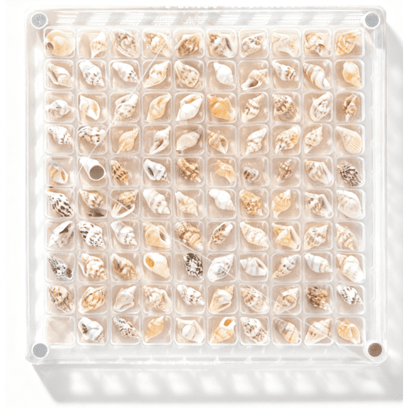 Transparent Acrylic Organizer Box with Magnetic Closure 100 Compartments
