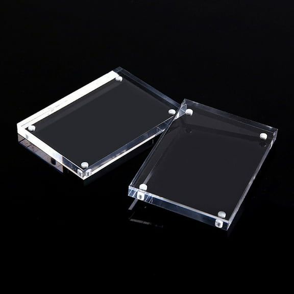 Transparent Acrylic Photo Frame Magnetic Poster Display Stand For Desktop Decoration For Home And Office Use 9X12.8Cm