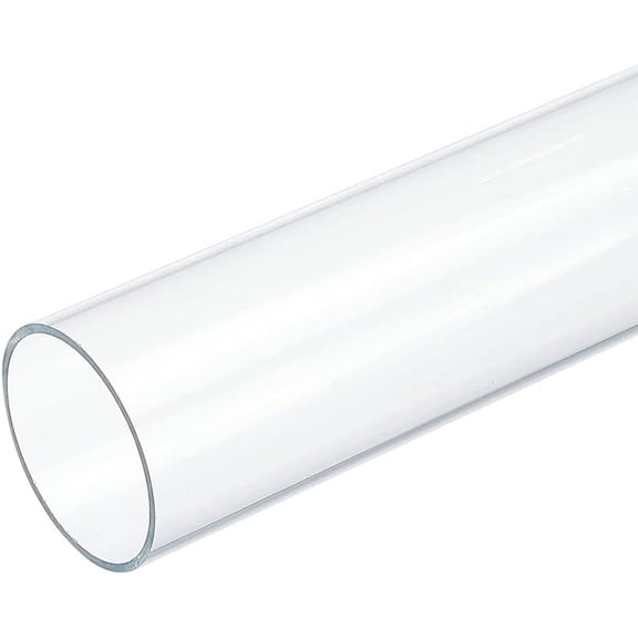Transparent Acrylic Pipe Rigid Round Tube for Lamps and Lanterns Clear 305x45mm Inner Diameter: 40mm