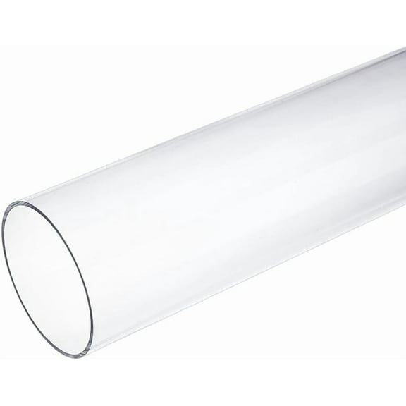 Transparent Acrylic Pipe Rigid Round Tube for Lamps and Lanterns Clear 305x75mm