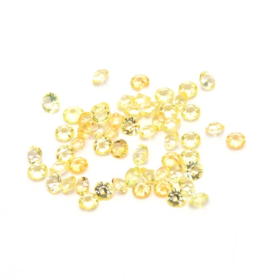Transparent Acrylic Rhinestone Cabochons Point Back Diamond Champagne Yellow 3x2.5mm 495-500pcs/bag
