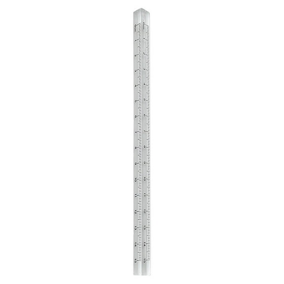Transparent Acrylic Ruler Portable Mathematics Ruler Triangular Prism Ruler for Artists Designers Measuring Range 0-15cm