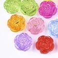 thumbnail image 1 of Transparent Acrylic Shank Buttons Flower Mixed color 24x25x20.5mm Hole: 2.5mm, 1 of 2