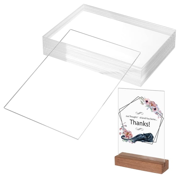 Transparent Acrylic Sheet Rectangle for Craft Picture Frame Display Project Clear 177x127x3mm for DIY