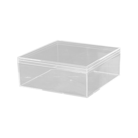 Transparent Acrylic Square Box, Clear Plastic Display Packaging Box with Earth Cover for Handmade Candies, DIY Gift Storage, 10x10x5cm