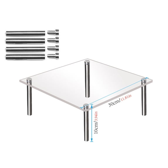 Transparent Acrylic Square Cake Display Stand Rack for Wedding Dessert Table and Party Cupcakes