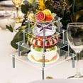 thumbnail image 1 of Transparent Acrylic Square Cake Display Stand Rack for Wedding Dessert Table and Party Cupcakes, 1 of 2