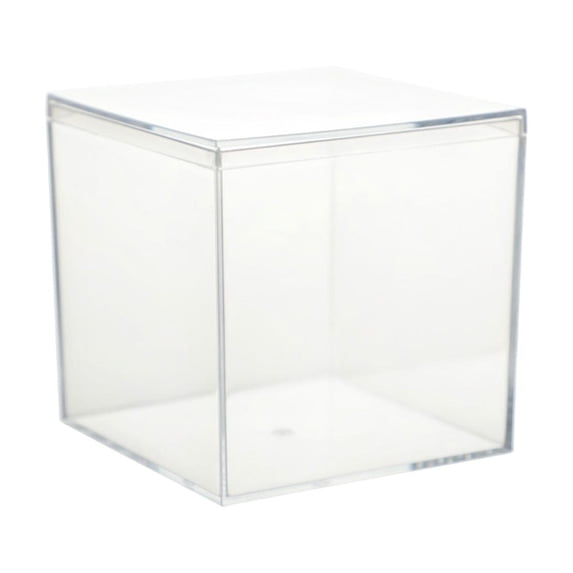 Transparent Acrylic Storage Box with Plastic Lid - Multi-Purpose Clear Organizer for Jewelry, Crafts, Candy, and Small Items - Durable and Elegant Design