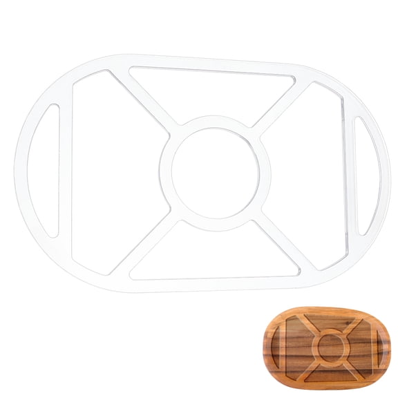 Transparent Acrylic Templates for Craft Supplies Oval 225x377x6.5mm for DIY