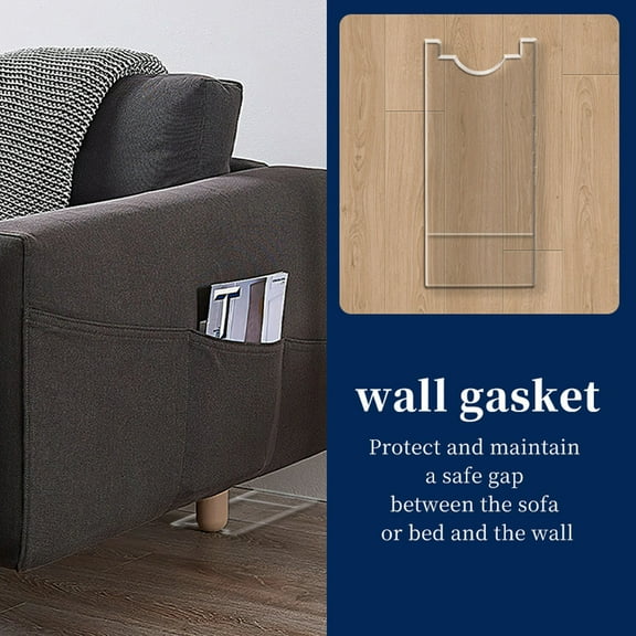 Transparent Acrylic Wall Corner Gasket Sofa Bed Safety Gap Protector Clear Invisible Household Gasket for Faux Furniture Safety and Daily Use for Home and Office Faux Furniture Protection Sopatenor