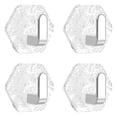 thumbnail image 1 of Transparent Adhesive Wall Hooks, No-Drill Waterproof Hooks for Bathroom, Kitchen, Strong Suction Cup Towel Hangers, Removable, 4 Pack, Silver, 1 of 5