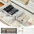 thumbnail image 1 of Transparent Adjustable Drawer Divider Insert, Retractable Plastic Organizer Partition for Kitchen, Desk or Dresser Storage, 1 of 8