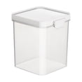 thumbnail image 1 of Transparent Airtight Storage Jars with Lids, 4.72" Plastic Food Container for Kitchen Pantry, Stackable Clear Canister for Cereal, Grains, Snacks, Coffee Beans & Dried Goods, 1 of 5