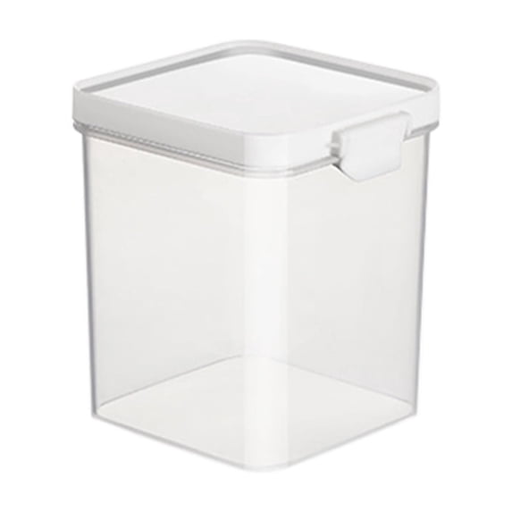 Transparent Airtight Storage Jars with Lids, 4.72" Plastic Food Container for Kitchen Pantry, Stackable Clear Canister for Cereal, Grains, Snacks, Coffee Beans & Dried Goods
