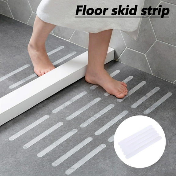 Transparent Anti-Slip Bathtub Stickers, 5 Pack Safety Strips for Shower, Tub, Stairs, Bathroom Floor, 7.9"x0.8" Tapes