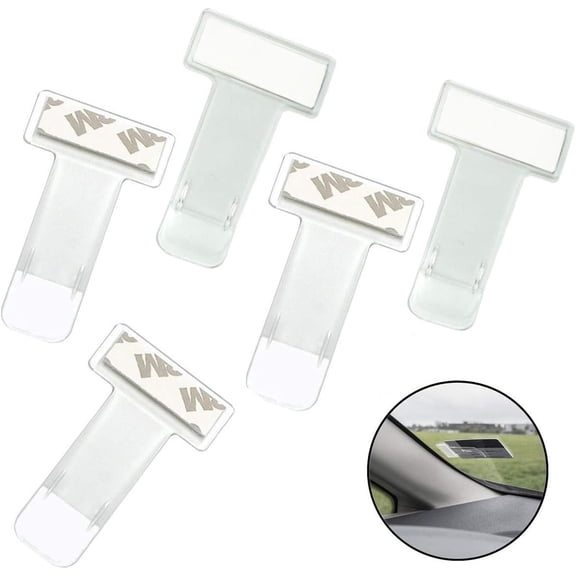 Transparent Auto Accessories Clip, High Quality Plastic Car Windshield Parking Tickets Holder Easy to Install