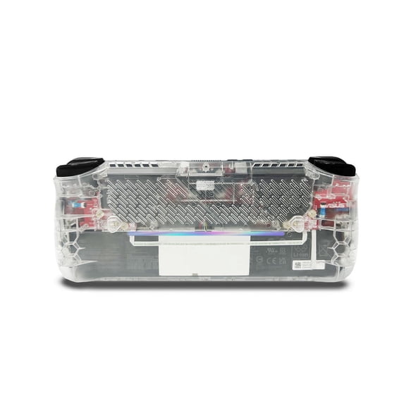 Transparent Back Plate Compatible for ROG Ally X, DIY Clear Edition Replacement Shell Case Compatible with ASUS ROG Ally X