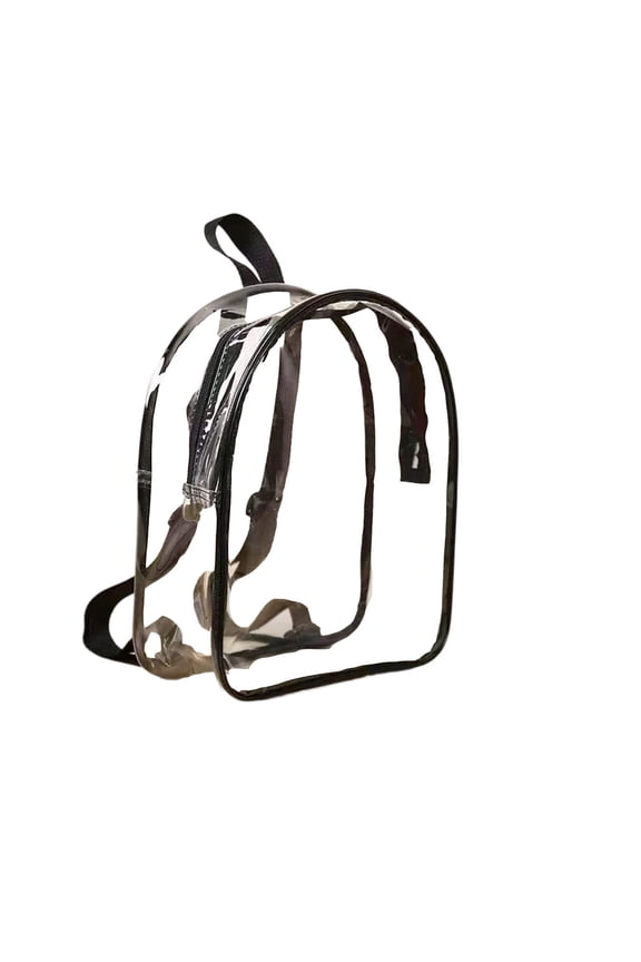 Transparent Backpack, Clear PVC Backpack for Security Check,Large Capacity See-Through Backpack and Events, Stadium Approved Transparent Bag with Multiple Compartments,Durable Stadium Bag
