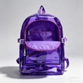 thumbnail image 1 of Transparent Backpack Clear PVC Jelly Candy Color Lightweight Travel Daypack Unisex See Through Bookbag for Teens College Adults Spring Summer by PALIFEUR, 1 of 7